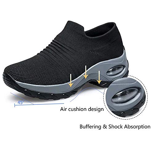 Zapatos Deporte Mujer Zapatillas Deportivas Correr Gimnasio Casual Zapatos para Caminar Mesh Running Transpirable Aumentar Más Altos Sneakers Negro Gris Morado Rojo 35-44 Negro 37 Zapatos Deporte Mujer Zapatillas Deportivas Correr Gimnasio Casual Zapatos para Caminar Mesh Running Transpirable Aumentar Más Altos Sneakers Negro Gris Morado Rojo 35-44 Negro 37