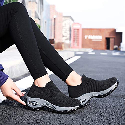 Zapatos Deporte Mujer Zapatillas Deportivas Correr Gimnasio Casual Zapatos para Caminar Mesh Running Transpirable Aumentar Más Altos Sneakers Negro Gris Morado Rojo 35-44 Negro 37 Zapatos Deporte Mujer Zapatillas Deportivas Correr Gimnasio Casual Zapatos para Caminar Mesh Running Transpirable Aumentar Más Altos Sneakers Negro Gris Morado Rojo 35-44 Negro 37