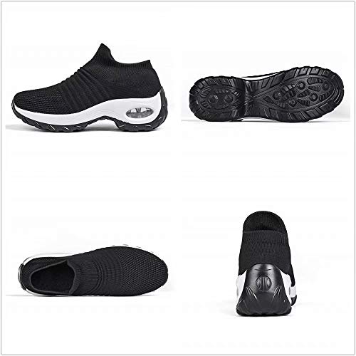 Zapatos Deporte Mujer Zapatillas Deportivas Correr Gimnasio Casual Zapatos para Caminar Mesh Running Transpirable Aumentar Más Altos Sneakers Negro Gris Morado Rojo Blanco 35-44 Negro & Blanco 39 Zapatos Deporte Mujer Zapatillas Deportivas Correr Gimnasio Casual Zapatos para Caminar Mesh Running Transpirable Aumentar Más Altos Sneakers Negro Gris Morado Rojo Blanco 35-44 Negro & Blanco 39
