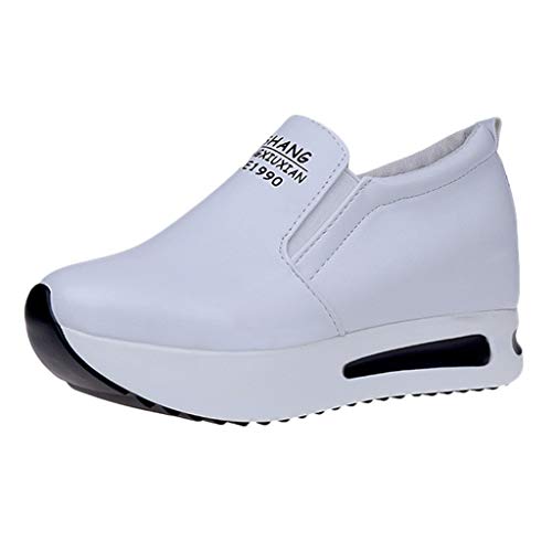 Zapatos Deportes Mujeres Ligero Transpirable Casuales Zapatillas de Deportivos Correr Gimnasio Aumentar Más Altos Sneakers Asfalto Aire Libre Fannyfuny