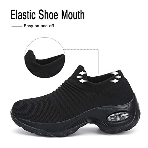 Zapatos Deportivas Mujer Zapatillas Running Transpirable Calzado Casual Ligero Bambas para Caminar Negro, Gr.41 EU Zapatos Deportivas Mujer Zapatillas Running Transpirable Calzado Casual Ligero Bambas para Caminar Negro, Gr.41 EU