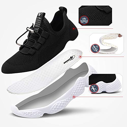 Zapatos Deportivos Infantil Zapatillas Running Niño Sneakers Gimnasia Al Aire Muchachas Calzado Atletismo Ligero Respirable Niña Unisex Negro 35