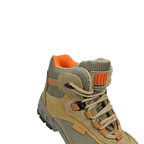 Zapatos Ergos Mallorca 2 S1P SRC Zapatos de Seguridad de Alta Brown Trabajan, Tamaño:38 EU