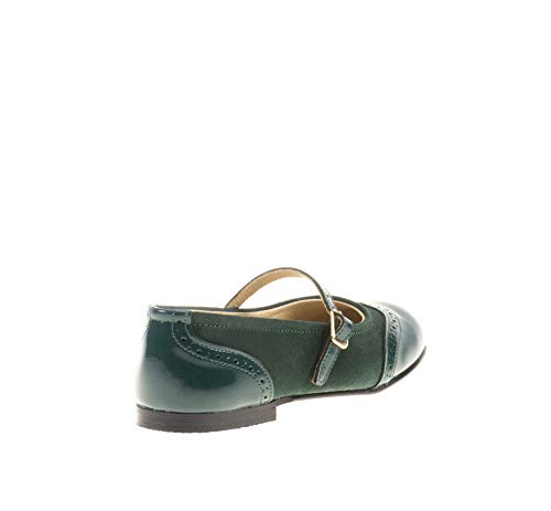 Zapatos Merceditas de niña con Cierre de Velcro. Este Zapato Francesita está Fabricado en Piel Serraje y Charol y Hecho en España - Mi Pequeña Modelo 1525I Color Verde. Zapatos Merceditas de niña con Cierre de Velcro. Este Zapato Francesita está Fabricado en Piel Serraje y Charol y Hecho en España - Mi Pequeña Modelo 1525I Color Verde.