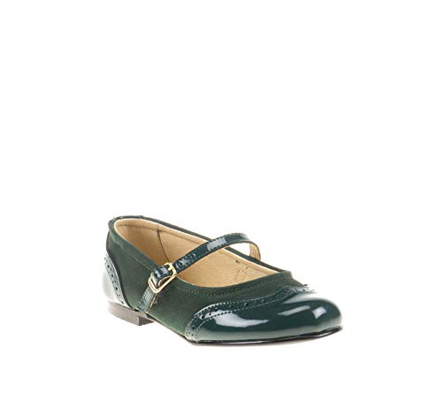 Zapatos Merceditas de niña con Cierre de Velcro. Este Zapato Francesita está Fabricado en Piel Serraje y Charol y Hecho en España - Mi Pequeña Modelo 1525I Color Verde. Zapatos Merceditas de niña con Cierre de Velcro. Este Zapato Francesita está Fabricado en Piel Serraje y Charol y Hecho en España - Mi Pequeña Modelo 1525I Color Verde.