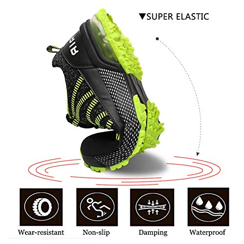 Zapatos para Correr Hombre Mujer Air con Absorción de Impactos de Aire Zapatillas de Deportes Sneakers Gimnasio Entrenamiento al Aire Libre Green38