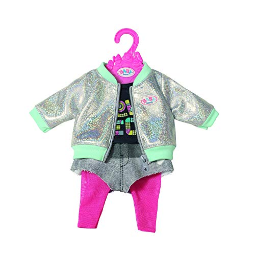 Zapf Creation Outfit 43cm Baby Born City-Vestido para bebé (43 cm), Color Rosa, Gris. (827154)