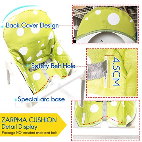 ZARPMA bebe Cojines para de Ikea Antilop Trona,Lavable, Plegable, Silla Alta Cojines para Bebé,No Incluye Trona y CinturóN de Seguridad (Verde amarillo)