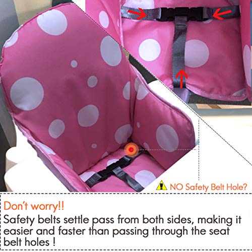 ZARPMA IKEA Antilop Cojín para trona, nueva versión, fundas para asiento de bebé, más gruesas, lavables y plegables, acolchado para silla infantil (rosa) ZARPMA IKEA Antilop Cojín para trona, nueva versión, fundas para asiento de bebé, más gruesas, lavables y plegables, acolchado para silla infantil (rosa)