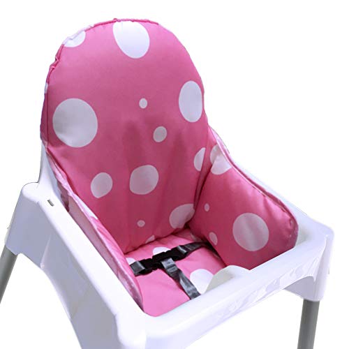 ZARPMA IKEA Antilop Cojín para trona, nueva versión, fundas para asiento de bebé, más gruesas, lavables y plegables, acolchado para silla infantil (rosa)