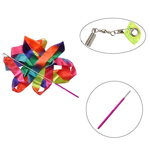 ZARRS Cintas de Baile,6 Pack Gimnasias Rítmicas Cinta 2M Niños Streamers con Varillas para Artístico Baton Twirling ZARRS Cintas de Baile,6 Pack Gimnasias Rítmicas Cinta 2M Niños Streamers con Varillas para Artístico Baton Twirling