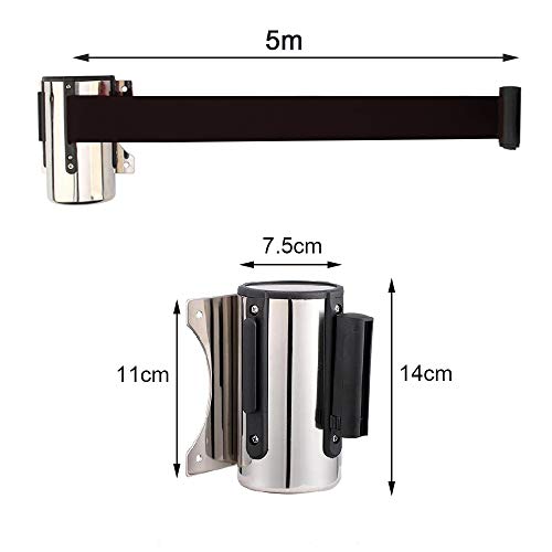 Zasiene Cinta Separadora 5M Cinta Separadora Extensible Barrera Retractil Montaje en Pared Cintas Separadoras Crowd Control Cinta Seguridad Zasiene Cinta Separadora 5M Cinta Separadora Extensible Barrera Retractil Montaje en Pared Cintas Separadoras Crowd Control Cinta Seguridad