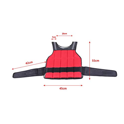 Zavddy Chaleco Lastrado Chalecos de Peso Chaleco ponderado Chaleco de Peso de 12 Libras Relleno de Arena Adecuado for Fitness Correr Pérdida de Peso Hombres Mujeres (Color : Red) Zavddy Chaleco Lastrado Chalecos de Peso Chaleco ponderado Chaleco de Peso de 12 Libras Relleno de Arena Adecuado for Fitness Correr Pérdida de Peso Hombres Mujeres (Color : Red)