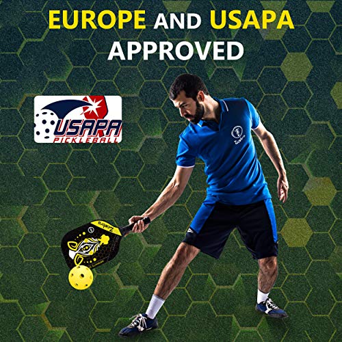 ZCEBRA Pala de Pickleball Grafito - Raqueta Ligera Fibra de Carbono núcleo de Panel de Abeja Polipropileno Texturizada – Set Funda Neopreno Grip Extra ZCEBRA Pala de Pickleball Grafito - Raqueta Ligera Fibra de Carbono núcleo de Panel de Abeja Polipropileno Texturizada – Set Funda Neopreno Grip Extra