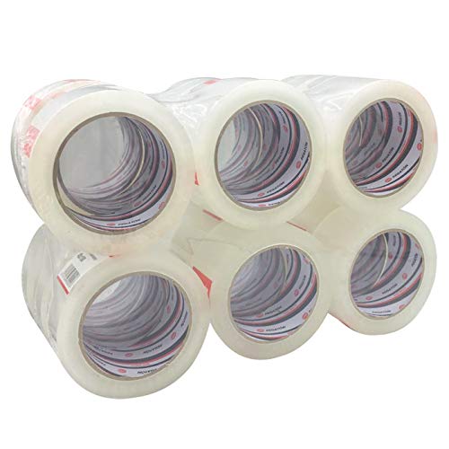 ZCENTER 6 Rollos Cinta Embalar 48MMx100M Cinta embalaje Cinta adhesiva para Cajas y Paquetes-Color Transparente ZCENTER 6 Rollos Cinta Embalar 48MMx100M Cinta embalaje Cinta adhesiva para Cajas y Paquetes-Color Transparente