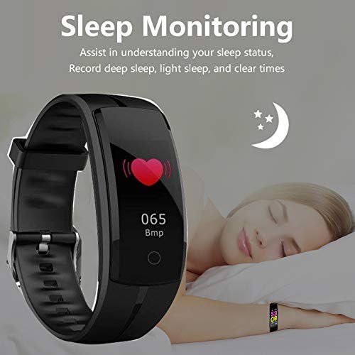 Zeerkeer SmartWatch, Reloj de Pulsera Frecuencia cardíaca/Presión Arterial/Monitoreo de oxígeno en la Sangre Resistente al Agua IP67 Facebook/Twitter/Whatsapp Fitness trackers