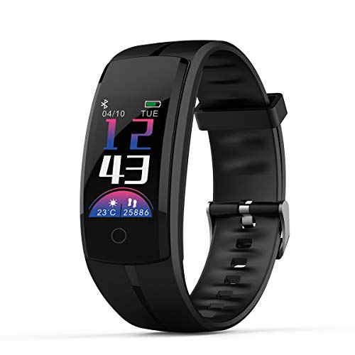 Zeerkeer SmartWatch, Reloj de Pulsera Frecuencia cardíaca/Presión Arterial/Monitoreo de oxígeno en la Sangre Resistente al Agua IP67 Facebook/Twitter/Whatsapp Fitness trackers