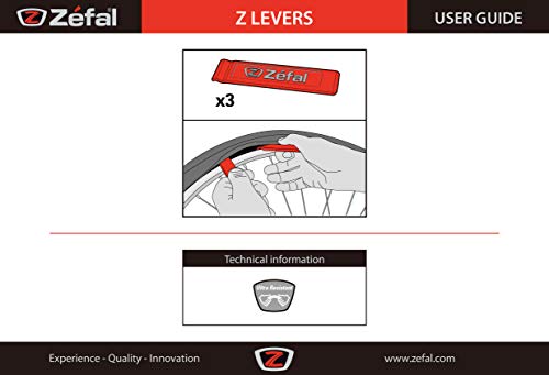 ZEFAL Z-Tyre  Blíster 3 Desmontables, Unisex, Rojo, Size 3