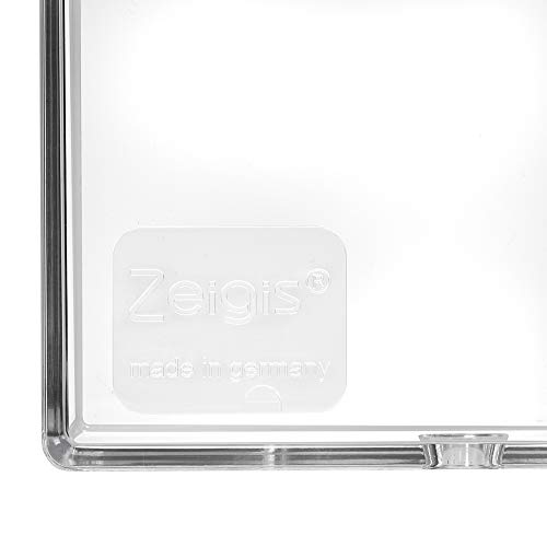 Zeigis® Soporte de pared para folletos, tamaño DIN A4, con orificios para taladrar, para folletos o catálogos, de montaje en pared, transparente