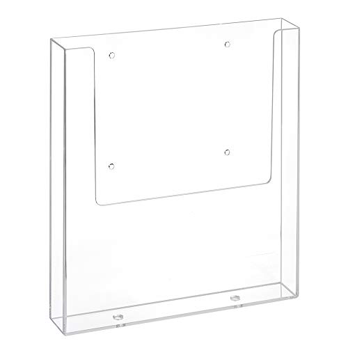 Zeigis® Soporte de pared para folletos, tamaño DIN A4, con orificios para taladrar, para folletos o catálogos, de montaje en pared, transparente Zeigis® Soporte de pared para folletos, tamaño DIN A4, con orificios para taladrar, para folletos o catálogos, de montaje en pared, transparente