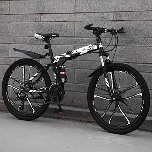 ZEIYUQI Bicicleta Plegable Mujer 24 Pulgadas Marco De Acero De Alto Carbono Todoterreno Velocidad Variable Montar Al Aire Libre,Blanco,21 * 26''* 3 ZEIYUQI Bicicleta Plegable Mujer 24 Pulgadas Marco De Acero De Alto Carbono Todoterreno Velocidad Variable Montar Al Aire Libre,Blanco,21 * 26''* 3