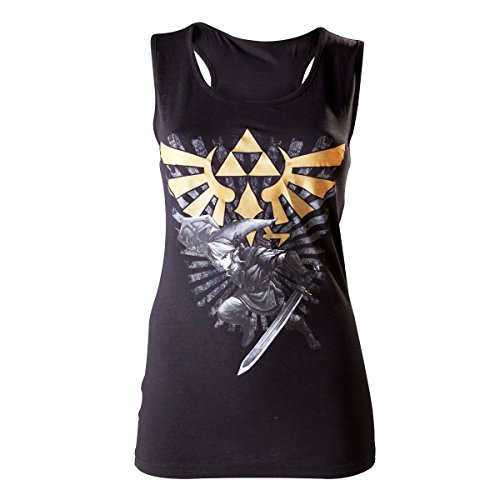Zelda - Camiseta nadadora - Link con Master - mujer - negro - S Zelda - Camiseta nadadora - Link con Master - mujer - negro - S