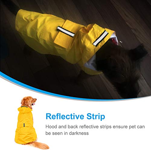 Zellar Impermeable para Perros con Capucha y Collar Agujero y Tiras reflectoras seguras, Ultra-Light Transpirable Impermeable 100% Chaqueta para Lluvia medianos Perro de Raza Grande Zellar Impermeable para Perros con Capucha y Collar Agujero y Tiras reflectoras seguras, Ultra-Light Transpirable Impermeable 100% Chaqueta para Lluvia medianos Perro de Raza Grande