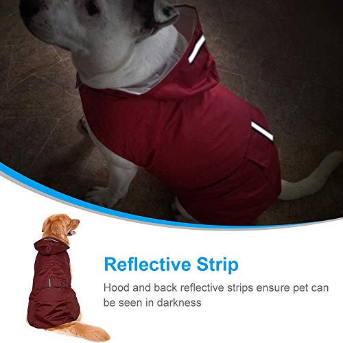 Zellar Impermeable para Perros con Capucha y Collar Agujero y Tiras reflectoras seguras, Ultra-Light Transpirable Impermeable 100% Chaqueta para Lluvia medianos Perro de Raza Grande Zellar Impermeable para Perros con Capucha y Collar Agujero y Tiras reflectoras seguras, Ultra-Light Transpirable Impermeable 100% Chaqueta para Lluvia medianos Perro de Raza Grande