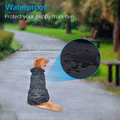 Zellar Impermeable para Perros con Capucha y Collar Agujero y Tiras reflectoras seguras, Ultra-Light Transpirable Impermeable 100% Chaqueta para Lluvia medianos Perro de Raza Grande Zellar Impermeable para Perros con Capucha y Collar Agujero y Tiras reflectoras seguras, Ultra-Light Transpirable Impermeable 100% Chaqueta para Lluvia medianos Perro de Raza Grande
