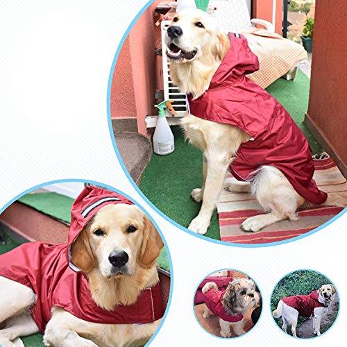 Zellar Impermeable para Perros con Capucha y Collar Agujero y Tiras reflectoras seguras, Ultra-Light Transpirable Impermeable 100% Chaqueta para Lluvia medianos Perro de Raza Grande Zellar Impermeable para Perros con Capucha y Collar Agujero y Tiras reflectoras seguras, Ultra-Light Transpirable Impermeable 100% Chaqueta para Lluvia medianos Perro de Raza Grande