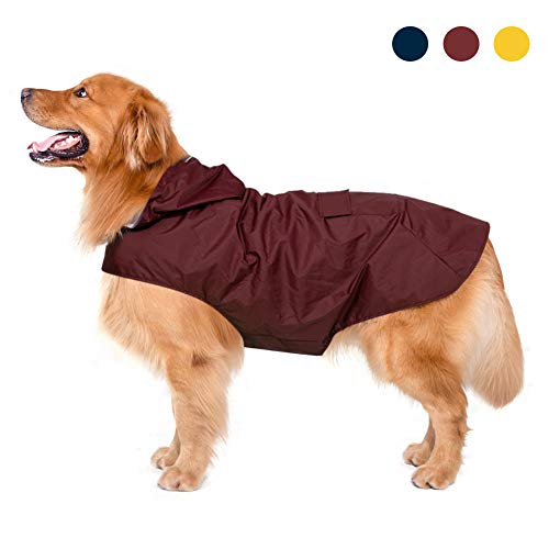 Zellar Impermeable para Perros con Capucha y Collar Agujero y Tiras reflectoras seguras, Ultra-Light Transpirable Impermeable 100% Chaqueta para Lluvia medianos Perro de Raza Grande Zellar Impermeable para Perros con Capucha y Collar Agujero y Tiras reflectoras seguras, Ultra-Light Transpirable Impermeable 100% Chaqueta para Lluvia medianos Perro de Raza Grande