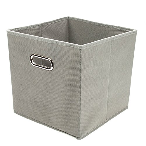 Zeller 14130 - Caja de almacenaje de tela, plegable, 28 x 28 x 28 cm, color gris