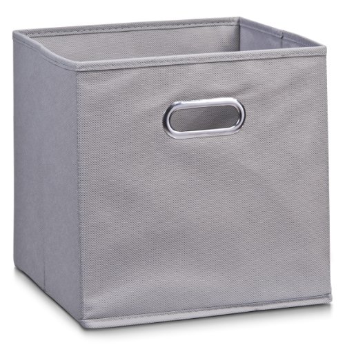 Zeller 14130 - Caja de almacenaje de tela, plegable, 28 x 28 x 28 cm, color gris