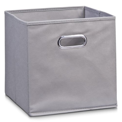 Zeller 14130 - Caja de almacenaje de tela, plegable, 28 x 28 x 28 cm, color gris Zeller 14130 - Caja de almacenaje de tela, plegable, 28 x 28 x 28 cm, color gris