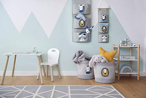 Zeller Scandi-Juego de Muebles Infantiles (3 Piezas), Pino, Tisch: 55x55x43,5 cm Stuhl: 28x28x50 cm