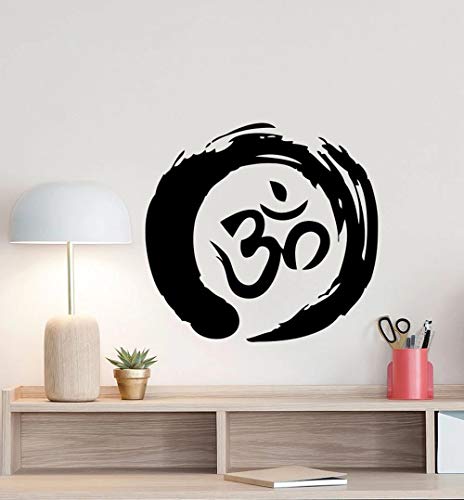 Zen círculo símbolo etiqueta de la pared Ohm budismo cartel yoga signo Enso círculo vinilo oficina meditación decoración del hogar