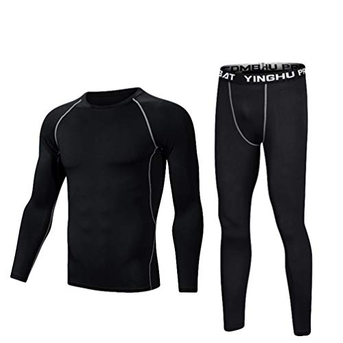 Zengbang Hombres Traje Elástico Deportivo 2 Piezas Camisetas de Entrenamiento Gym Fitness Pantalon Corto Leggins Compresion (Estilo20, Asia M)