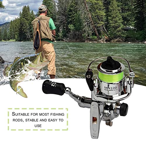 Zengbuks Tamaño portátil de Alta Resistencia Aleación de Aluminio Spinning Carrete de Pesca Aparejos de Pesca Pequeño Spinning Reel 4.3: 1 Accesorios de Pesca - Plata Zengbuks Tamaño portátil de Alta Resistencia Aleación de Aluminio Spinning Carrete de Pesca Aparejos de Pesca Pequeño Spinning Reel 4.3: 1 Accesorios de Pesca - Plata
