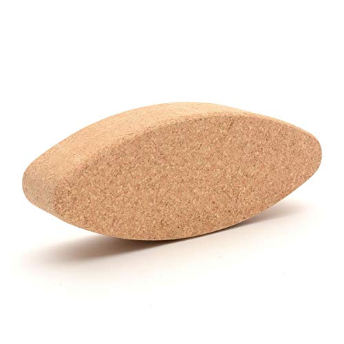 ZenYogaWedge - Huevo de corcho ovalado – Premium 100% Natural ladrillo individual para principiantes y profesionales Yoga Pilates Classes Home Ejercicio Fitness agarre antideslizante – Ecológico