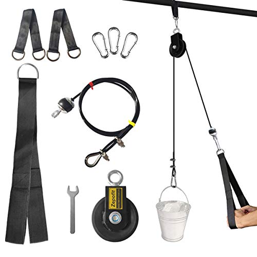 Zepofit Kit de gimnasio para casa LAT sistema de polea de cable DIY Kit básico