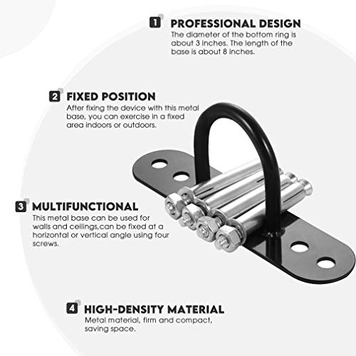 Zepofit - Soporte de pared para cuerda de batalla (montaje en forma de Obround)