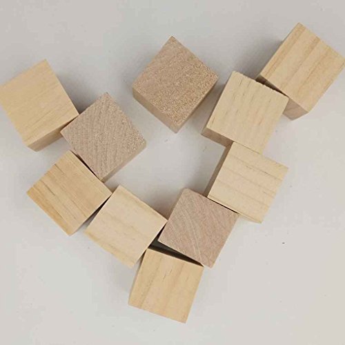 Zerama Ladrillos de Madera de Pino estereoscópica Cubo Square Building Blocks Los Bordes de Bricolaje de Madera Dura Craft Juguetes decoración de la Talla