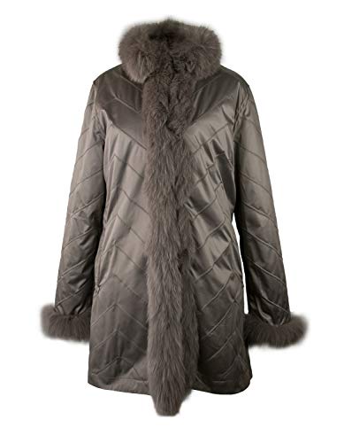 Zerimar Chaquetas Mujer Elegantes | Abrigo Pelo de Zorro Mujer | Chaqueta Reversible Mujer | Abrigo Mujer Pelo Casual | Abrigo Mujer Reversible | Chaqueta Mujer | Color: Taupe Talla: S