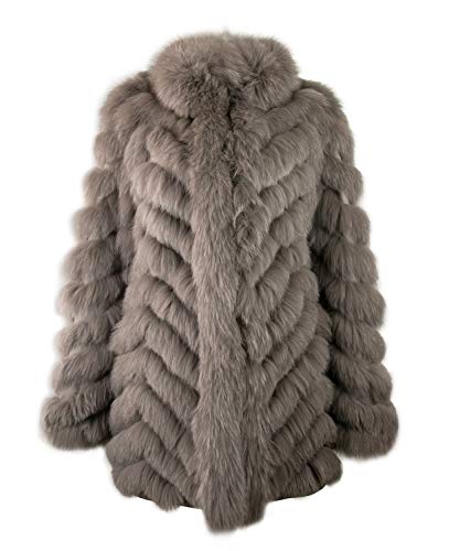 Zerimar Chaquetas Mujer Elegantes | Abrigo Pelo de Zorro Mujer | Chaqueta Reversible Mujer | Abrigo Mujer Pelo Casual | Abrigo Mujer Reversible | Chaqueta Mujer | Color: Taupe Talla: S