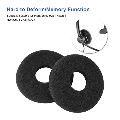 Zerone Almohadillas de Espuma para Auriculares, H2525 HN251N Almohadillas para Auriculares de reemplazo Funda de Esponja para Plantronics