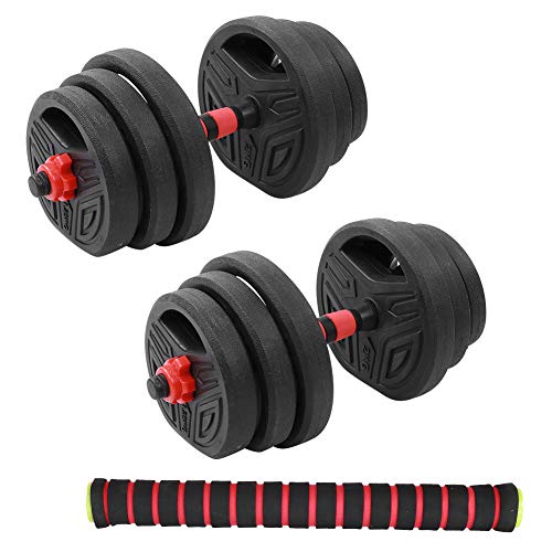 Zerone - Juego de pesas de 20 kg, juego de pesas redondas, para gimnasio en casa con 40 cm Zerone - Juego de pesas de 20 kg, juego de pesas redondas, para gimnasio en casa con 40 cm