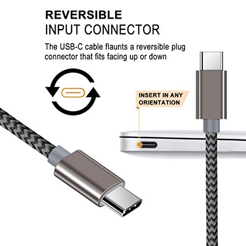 Zeuste Cargador Móvil con 2 Puertos USB Compatible con la mayoría de Dispositivos móviles,2-Pack 1.8M Cable USB Tipo C(Gris) para Samsung Galaxy S9/S8+/Nota 8,Sony Xperi,Huawei P9 Zeuste Cargador Móvil con 2 Puertos USB Compatible con la mayoría de Dispositivos móviles,2-Pack 1.8M Cable USB Tipo C(Gris) para Samsung Galaxy S9/S8+/Nota 8,Sony Xperi,Huawei P9