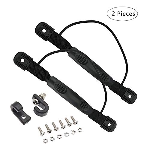 zfdg Kayak Manija de Transporte, 2 Piezas Mango de Canoa para Kayak, Asas para Kayak, Asas para Canoa, Asas Transporte Canoa, para Canoa Kayak Barco Pesca Vela Equipaje Accesorios (Negro)