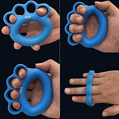 ZFF Grip de Silicona Anillo - Desarrollo Muscular del antebrazo Anillo de la Mano de Silicona Trainer Squeeze videoclip fortalecimiento Muscular Herramienta de formación Dedo Terapia Física