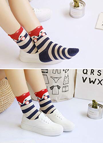 ZFSOCK Calcetines de Mujer Divertidos de Algodón, Patrón de Dibujos Animados Lindo Animal Perro Gato, 5 pares, Tamaño 36-42 ZFSOCK Calcetines de Mujer Divertidos de Algodón, Patrón de Dibujos Animados Lindo Animal Perro Gato, 5 pares, Tamaño 36-42